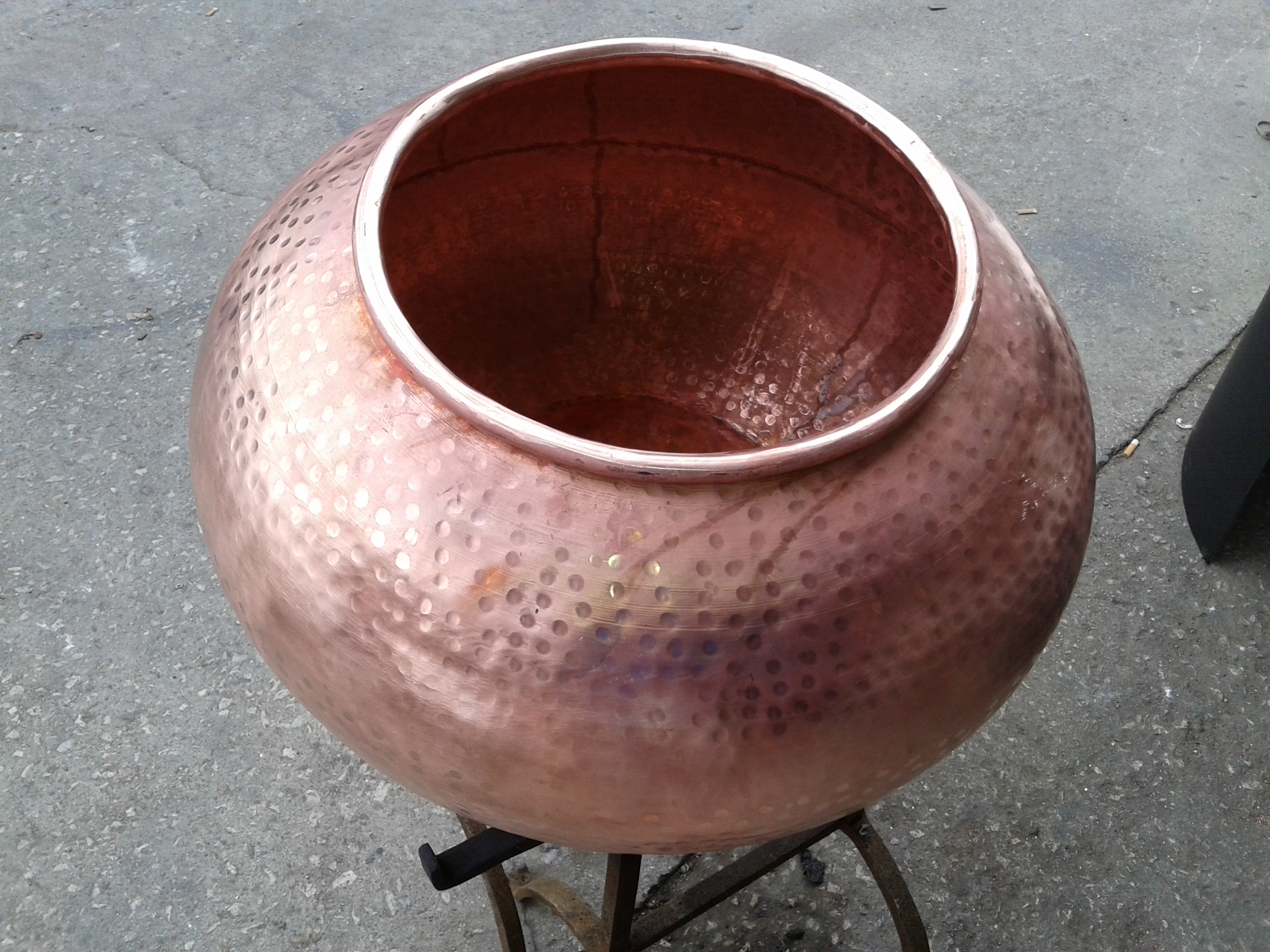 COPPERN  CAULDRON FOR CONFECTIONERY USE 
